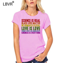 Load image into Gallery viewer, 2019 Printed Men T Shirt Cotton Short Sleeve  Science Is Real Black Lives Matter T Shirt  Women tshirt
