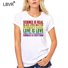 Load image into Gallery viewer, 2019 Printed Men T Shirt Cotton Short Sleeve  Science Is Real Black Lives Matter T Shirt  Women tshirt
