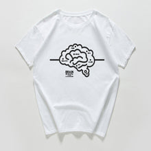 Load image into Gallery viewer, harajuku Geek Brain T Shirt men Science Chemistry Biology Geography streetwear Math Physics Cool T-shirt Funny  Tee shirt homme
