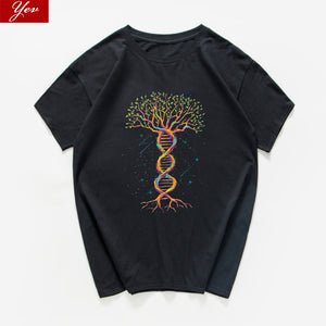Geek Gene tree Novelty Sarcastic funny T Shirt men  Science Chemistry Biology Geography streetwear T-shirt Cool Tee shirt homme