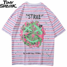 Load image into Gallery viewer, Harajuku T Shirt Retro Stripe Graffiti Streetwear Men 2020 Hip Hop Tshirt Short Sleeve Cotton T-Shirt Fashion Tops Tees Hipster
