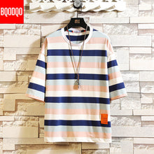 Load image into Gallery viewer, Men's Cotton Striped T-shirts Funny Mens Oversized Tshirt Male Summer Tee Shirt 5XL T Shirt Xxxtentacion For Man Streetwear Tees
