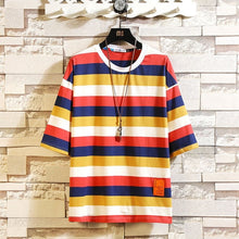 Load image into Gallery viewer, Men's Cotton Striped T-shirts Funny Mens Oversized Tshirt Male Summer Tee Shirt 5XL T Shirt Xxxtentacion For Man Streetwear Tees
