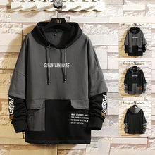 Load image into Gallery viewer, Japan Style Casual O-Neck 2020 Spring Autumn Print Hoodie Sweatshirt Men&#39;S Thick Fleece Hip Hop High Streetwear Clothes
