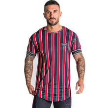 Load image into Gallery viewer, Casual Men T-shirt Stripe Summer Man Tshirt Fashion Tops Streetwear Male T-shirts Hip Hop Brand Clothing Mens Tee T Shirt Men
