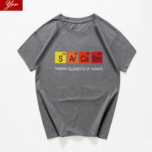 Load image into Gallery viewer, Periodic Table Primary Elements Of Humor T Shirt men S Ar Ca Sm Science streetwear Sarcasm Chemistry tshirt hip hop tee shirt
