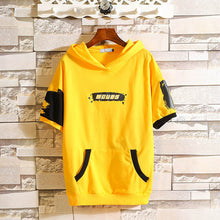 Load image into Gallery viewer, Summer 2020 Short Sleeves Black Yellow Hoodie Sweatshirt Mens Hip Hop Punk Pullover Streetwear Casual Fashion Clothes
