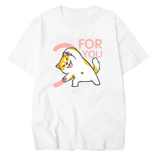 Load image into Gallery viewer, Lover Cat and Dog Prints Couple Clothes Summer Female T-shirt Kawaii Harajuku Paired T-shirts for Men Women
