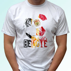 Belgium Football Flag White T Shirt Belgie Skjorte Harajuku Streetwear Shirt Men Top Tee All Sizes