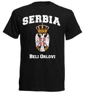 Brand T Shirt Men Fashion O-Neck Men Footballer T-Shirt Serbien Serbia Futbol  Footballer  Srbija printed T-Shirt