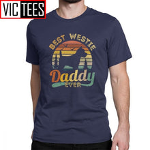 Load image into Gallery viewer, Men&#39;s Best West Highland White Terrier Daddy Ever Vintage Westie T Shirts Cotton Fun T-Shirt Dog Lover Tee Clothing
