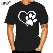 Load image into Gallery viewer, Paw Print Heart T-Shirt Dog Cat Animal Lovers Cute Gift Mens Sweatshirt Tee Shirt
