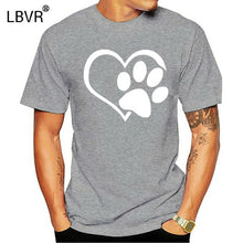Load image into Gallery viewer, Paw Print Heart T-Shirt Dog Cat Animal Lovers Cute Gift Mens Sweatshirt Tee Shirt
