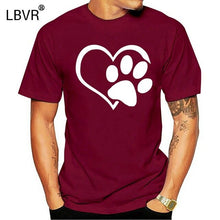 Load image into Gallery viewer, Paw Print Heart T-Shirt Dog Cat Animal Lovers Cute Gift Mens Sweatshirt Tee Shirt

