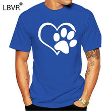 Load image into Gallery viewer, Paw Print Heart T-Shirt Dog Cat Animal Lovers Cute Gift Mens Sweatshirt Tee Shirt
