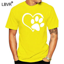 Load image into Gallery viewer, Paw Print Heart T-Shirt Dog Cat Animal Lovers Cute Gift Mens Sweatshirt Tee Shirt
