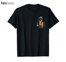 Load image into Gallery viewer, German Shepherd In Your Pocket Cute Dog Lover Men Homme shubuzhi for Tall and Big Men Offensive T Shirts
