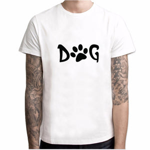 Fashion Love Dog Paw Print Top Shirt Women Men Dog Blog Cotton Casual Funny t shirt Heart Paw Goth Tee Art Tops For Lovers YH012