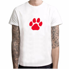 Load image into Gallery viewer, Fashion Love Dog Paw Print Top Shirt Women Men Dog Blog Cotton Casual Funny t shirt Heart Paw Goth Tee Art Tops For Lovers YH012
