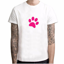 Load image into Gallery viewer, Fashion Love Dog Paw Print Top Shirt Women Men Dog Blog Cotton Casual Funny t shirt Heart Paw Goth Tee Art Tops For Lovers YH012
