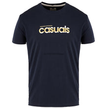 Load image into Gallery viewer, WEEKEND OFFENDER CASUALS T SHIRT NAVY CREW NECK FOOTBALL SMART SUMMER MEN
