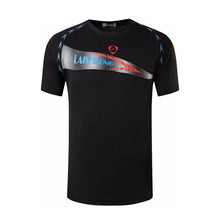 Load image into Gallery viewer, jeansian Men's Sport Tee Shirt Tshirt T-Shirt Tops Running Gym Fitness Workout Football Short Sleeve Dry Fit LSL1050 Black2
