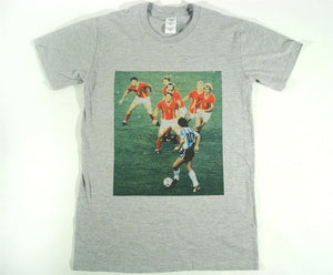 Diego Maradona Grey T-Shirt Size  Football Soccer Panini messi  Cool Casual pride t shirt men Unisex Fashion tshirt