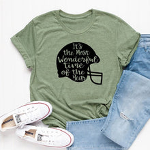 Load image into Gallery viewer, It’s The Most Wonderful Time Of The Year T-shirt Casual Unisex Crewneck Graphic Football Tshirt Women Slogan Game Day Tees Tops
