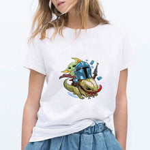 Load image into Gallery viewer, Mandalorian Casual Vintage Kawaii Oversize Spring Summer Hip Hop Graphic Hipster Harajuku T-shirt Funny Tshirt Female T shirt

