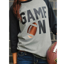 Load image into Gallery viewer, Womens Tee Football Tshirts Women T-shirt Letter  Printed It's on That Field Printing Short Sleeve Graphic Tees Shirt
