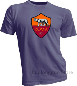 A S Roma Giallorossi Italy Italia Serie A Football Soccer T-Shirt NEW Gray 100% cotton men T shirt Women Tops tee
