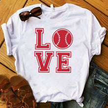Load image into Gallery viewer, Womens Graphic Football Love Baseball Fashion Printe Unisex Top Couple Women T Tee Shirt Ladies Tshirt Female Clothes T-shirt
