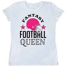 Load image into Gallery viewer, Inktastic Fantasy Football Queen Sports Gift WomenS T-Shirt Pink Ball Future Large Size Tee Shirt
