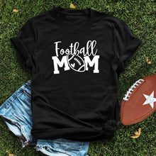 Load image into Gallery viewer, Summer Crewneck Football Mom Graphic T-shirt Funny Women Tumblr High Quality Mom Life Gift Tee Top Casual Game Day Grunge Tshirt
