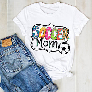 Women Lady Football Mom Baseball Soccer Print Ladies Fashion Summer T Tee Tshirt Womens Female Top Shirt Clothes Graphic T-shirt