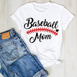 Women Lady Football Mom Baseball Soccer Print Ladies Fashion Summer T Tee Tshirt Womens Female Top Shirt Clothes Graphic T-shirt