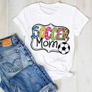 Women Lady Football Game Day Cute Soccer Print Ladies Summer T Tee Tshirt Womens Female Top Shirt Clothes Graphic T-shirt