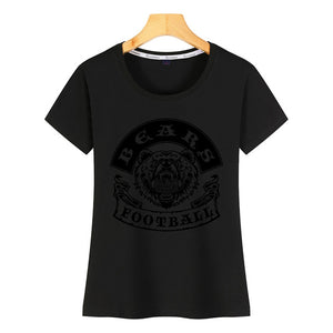 Tops T Shirt Women bears football Comic Inscriptions Custom Female Tshirt
