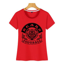 Load image into Gallery viewer, Tops T Shirt Women bears football Comic Inscriptions Custom Female Tshirt
