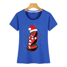 Load image into Gallery viewer, Tops T Shirt Women american football snowman Funny Harajuku Custom Female Tshirt

