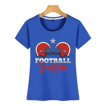 Load image into Gallery viewer, Tops T Shirt Women football season Fit Inscriptions Custom Female Tshirt
