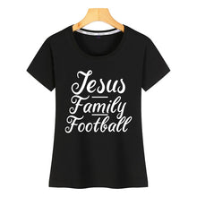 Load image into Gallery viewer, Tops T Shirt Women jesus family football Kawaii Inscriptions Print Female Tshirt

