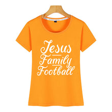 Load image into Gallery viewer, Tops T Shirt Women jesus family football Kawaii Inscriptions Print Female Tshirt
