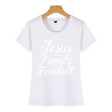 Load image into Gallery viewer, Tops T Shirt Women jesus family football Kawaii Inscriptions Print Female Tshirt
