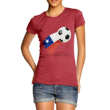 Load image into Gallery viewer, Twisted Envy Chile Football Flag Paint Splat WomenS Funny T-Shirt 40Th 30Th 40Th 50Th Birthday Tee Shirt
