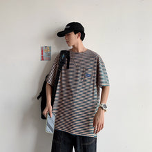 Load image into Gallery viewer, LAPPSTER Men Summer Harajuku Striped T Shirts 2020 Mens Korean Fashios Oversized Tshirt Male Loose Japanese Streetwear Tops Tees
