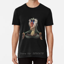Load image into Gallery viewer, Rafiki T Shirt Baboon Lion Monkey Zen Meditation Ohm Vector Om Yoga Tshirt Men Cotton Tees Tops Harajuku
