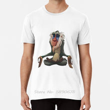 Load image into Gallery viewer, Rafiki T Shirt Baboon Lion Monkey Zen Meditation Ohm Vector Om Yoga Tshirt Men Cotton Tees Tops Harajuku
