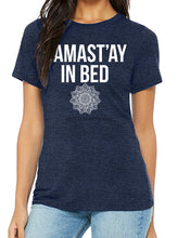 Load image into Gallery viewer, Vintage Cute Funny Saying Namaste Yoga Tshirts for Teen Girl Women - Namaste Stay in Bed - Namaste
