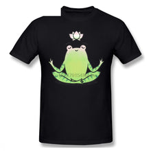 Load image into Gallery viewer, Zen Yoga Frog Men T Shirt Plus Size Cotton Short Sleeve Custom T-shirt Men
